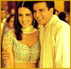 Sanjana with Jimmy Shergill in a still from Mere Yaar Ki Shaadi Hai