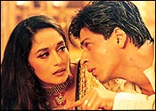 Madhuri Dixit and Shah Rukh Khan in Devdas