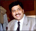 Telecommunications Minister Pramod Mahajan