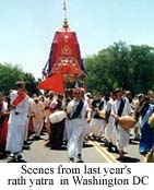 Scenes from last years rath yatra at Washington D C